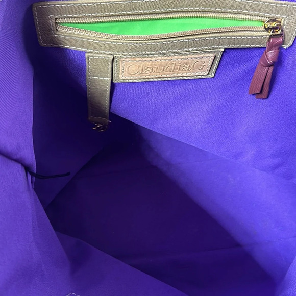 Claudia G Leather Tote/Satchel/Crossbody Bag Made in Colombia - Picture 9 of 15